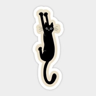 Black Cat Holding Sticker